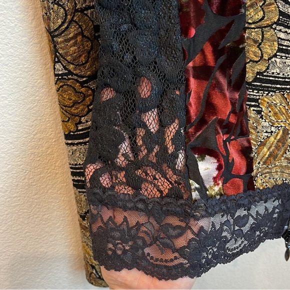 Joseph Ribkoff Lace Trim Lightweight Jacket Size 6 - Picture 5 of 8